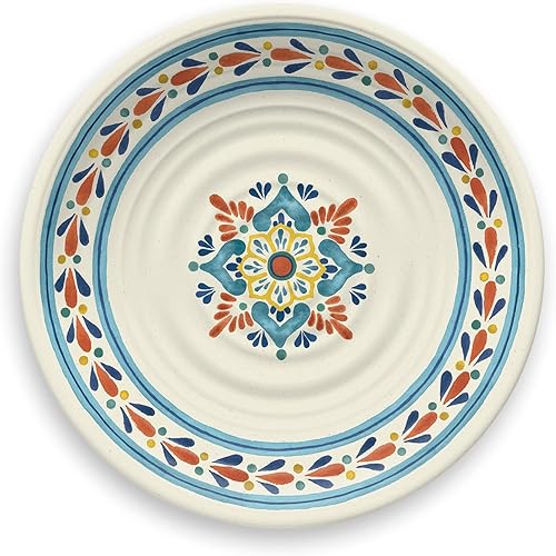 Miniatura 2 de TarHong La Cena - Juego de vajilla de 12 piezas para interiores y exteriores, melamina pura inastillable, 4 platos llanos, 4 platos de ensalada, 4