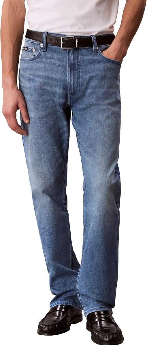 Calvin Klein Jeans rectos de alta elasticidad para hombre