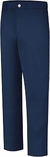 Bulwark Flame Resistant 9 oz Twill Cotton Work Pant, Navy, 42x30