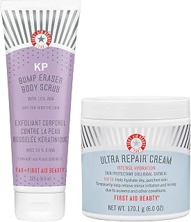 Bundle: KP Bump Eraser Body Scrub with 10% AHA – 226 g – and Ultra Repair Cream Intense Hydration Moisturiser – 170 g
