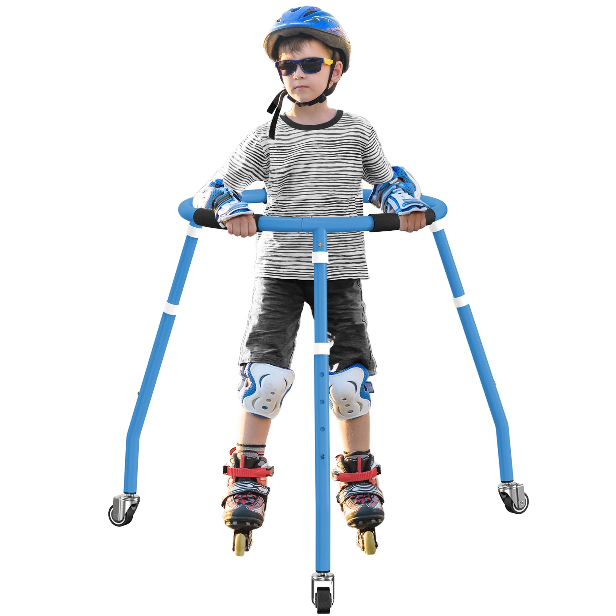 GanFindX Skater Aid for Kids Roller Skating, Roller Skate Trainer for Kids Toddler Adjustable Height Outdoor Training Walker