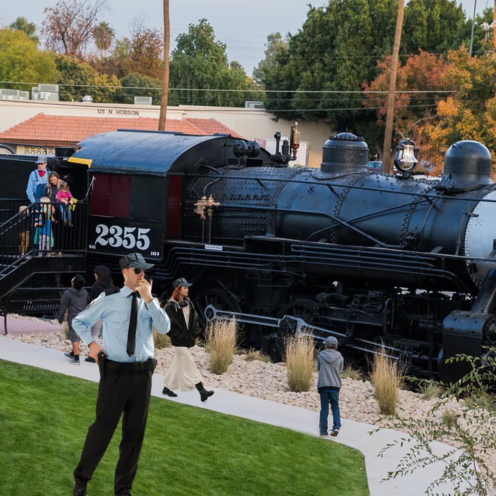 YukaBa Railroad Engineer Train Conductor Adult Hat Blue and White - Image 6