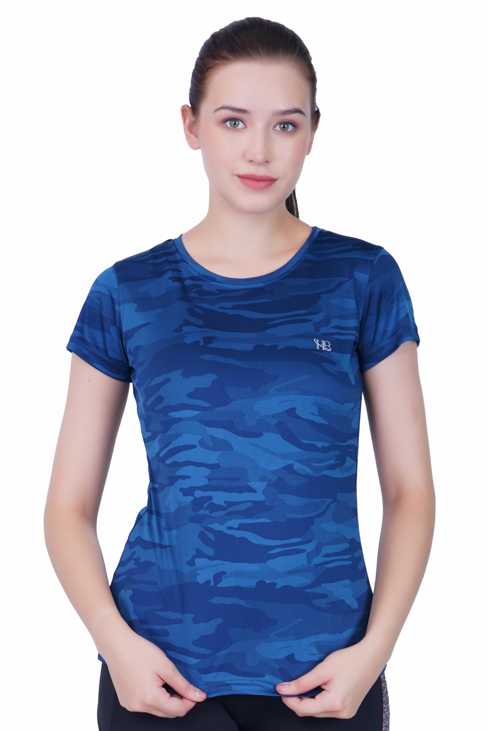 hawkesburry Women T-Shirt-Polyamide Elastane -Anti Bacterial-Round Neck-Office,Workout,Running & Yoga-Short Sleeve-Red-picture-35