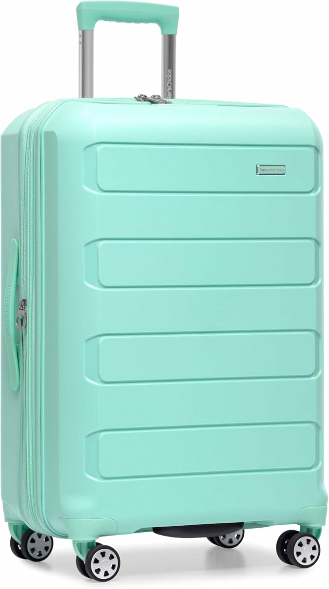 Pagosa Hardshell Expandable Luggage with Spinner Wheels, Mint, 27-Inch Medium