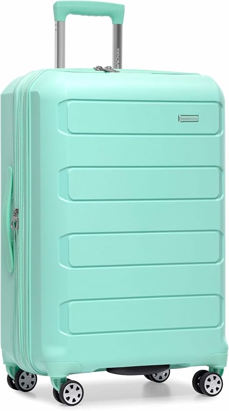 Pagosa Hardshell Expandable Luggage with Spinner Wheels, Mint, 27-Inch Medium