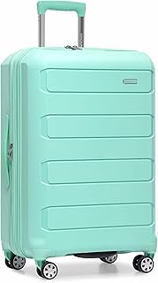 Pagosa Indestructible Hardshell Expandable Spinner Luggage, Mint, 26-Inch Medium