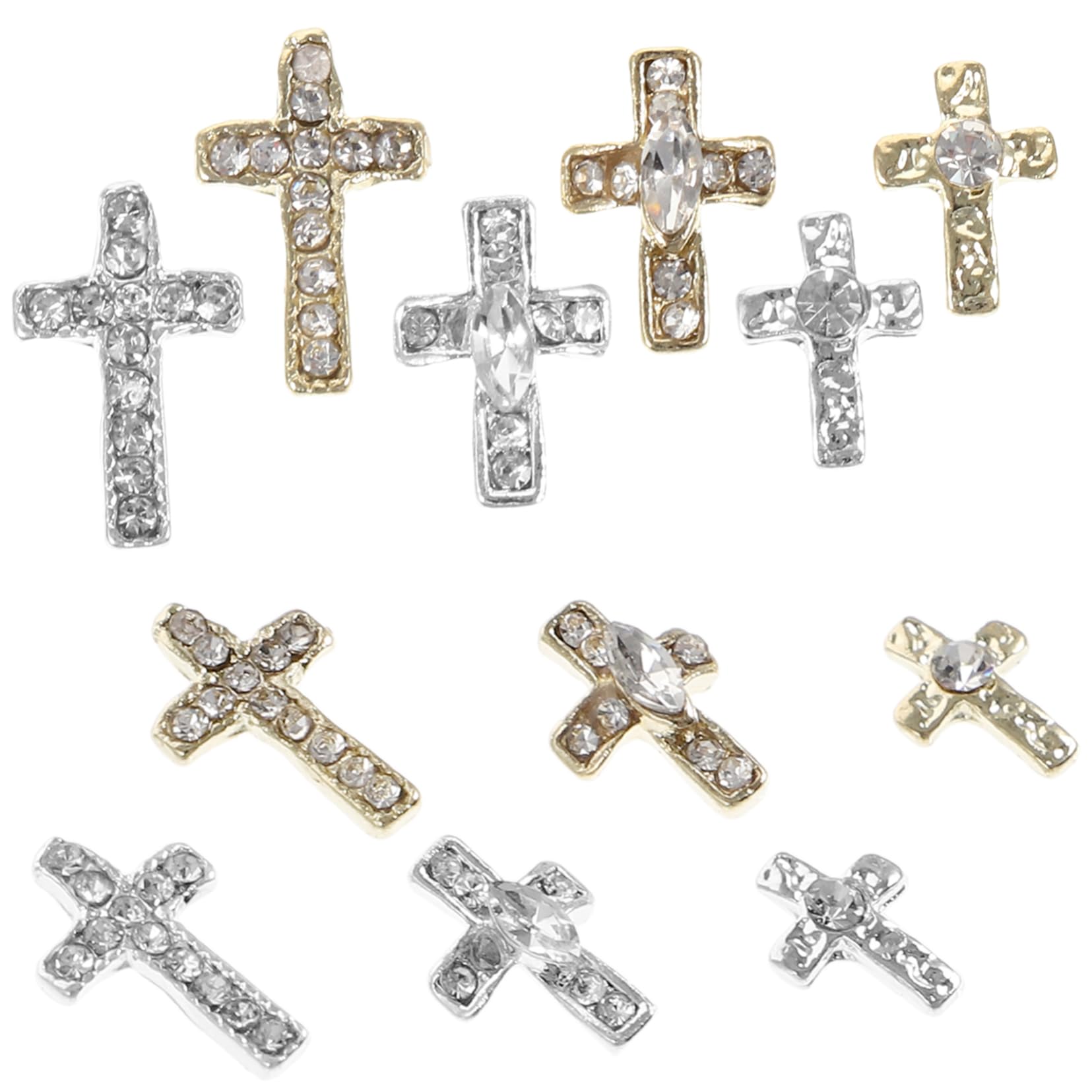 FOMIYES 4 Set Smalto A Croce Fascino Delle Unghie Ciondoli Per Unghie Strass Forniture Per Unghie Ciondoli Per Unghie Per Unghie Acriliche Fascino Per Unghie Lega Di Zinco 60 Pezzi * 4