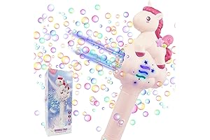 Unicorn Bubble Wand & Machine for Toddlers Girls and Boys - 12-Hole...