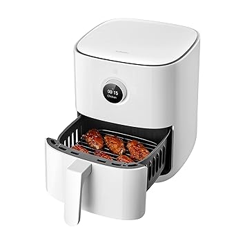 Xiaomi Smart Air Fryer for 4-5 People | 90% Less Fat l 1500W Fast Cooking | 7 Pre-set Menus | Grill, Bake