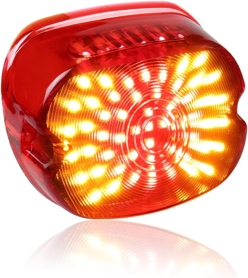 Motorcycle Red LED Tail Lights, Brake Tail Lights, Integrated Tail Lights, Tail Lights for Harley Dyna Low Rider S, Sportster Road King Fatboy XL1200 Low 1200R