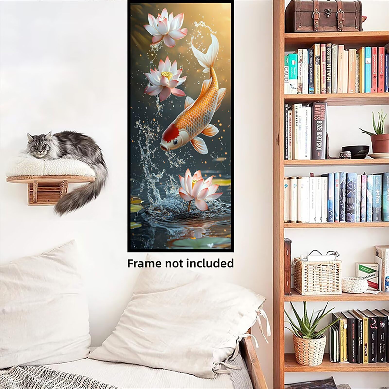 Malen Nach Zahlen 50x150cm Leinwand Blumen Malen Nach Zahlen Erwachsene mit Ohne Rahmen, DIY Kreativ Set für Erwachsene mit Pinseln und Acrylfarbe, Zimmer Deko Gemälde 1 Landschaft Geschenk, P0M-983