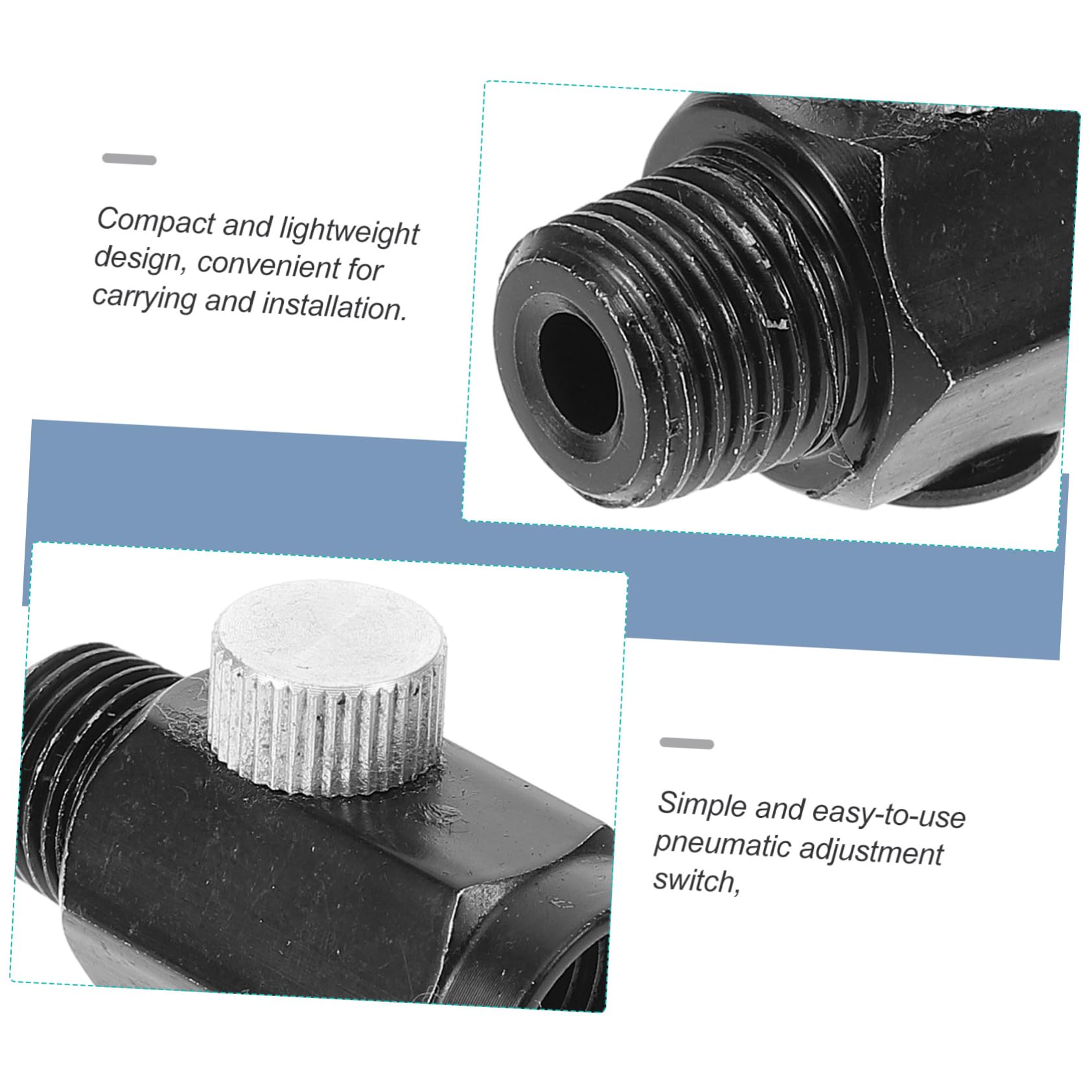 FUNOMOCYA Control Valve Pneumatic Fittings Air Fittings Pneumatic Accessories Pneumatic Control Fittings Air Valves Airflow Value Pneumatic Supplies Values for Pneumatic Equipment Black Iron