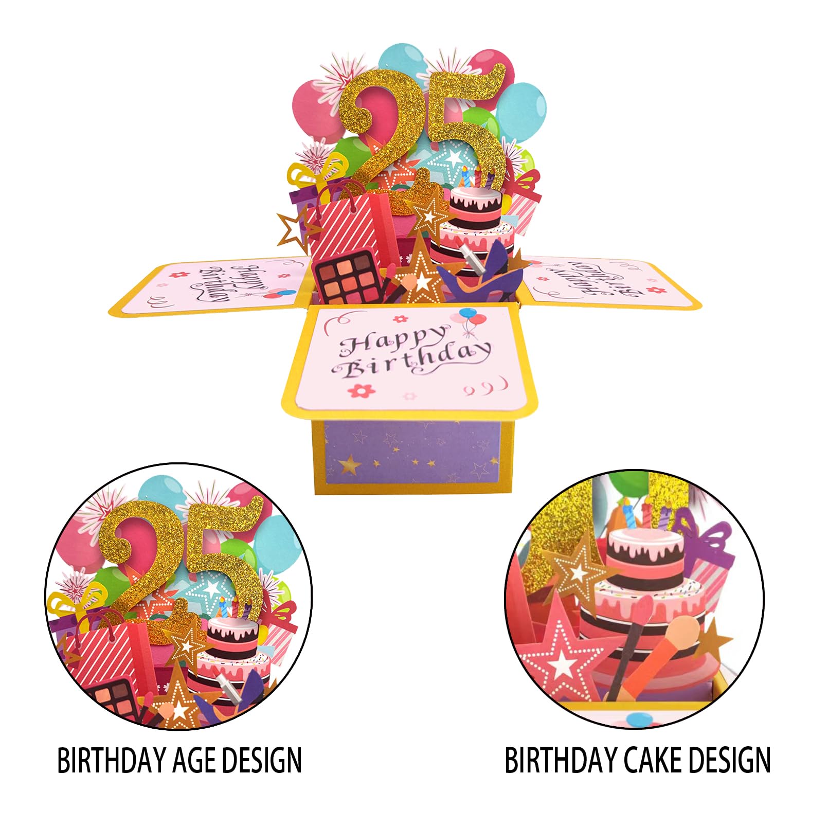 Asmallgf Biglietto pop-up per il 15° compleanno per lui e lei