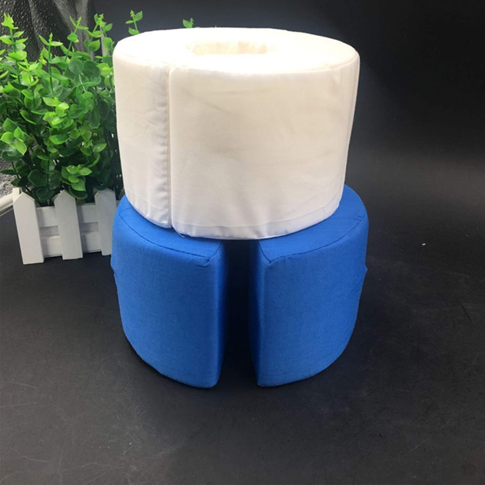 Almohada de Apoyo para pies con Espuma viscoelástica para Cama, Elevador de pies Que Alivia la presión en los pies, cojín de Apoyo para el Tobillo Que previene,White