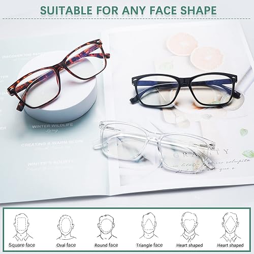 Miniatura 7 de CLASAGA Gafas de lectura progresivas multienfoque para mujer, bloqueo de luz azul, para lectura de computadora con bisagra de resorte