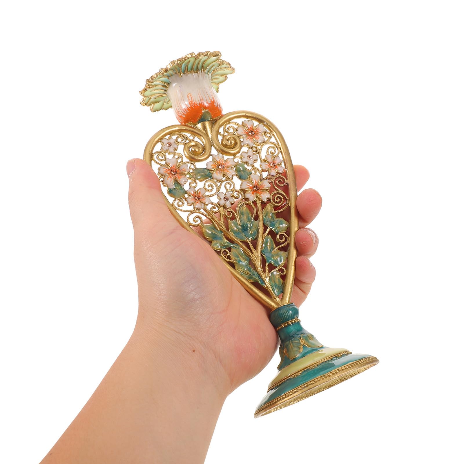 ABOOFAN Portacandele in Lega di Zinco a Forma di Cuore, Design Retrò