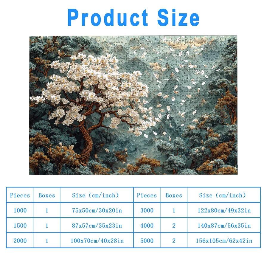 Puzzle 1500 Piezas Primavera para Adultos, Puzzle Paisajes de Madera con Caja Regalo para Adultos, Rompecabezas Desafiante para Toda la Familia, Rompecabezas para Regalo Mujer, Regalo Hombre, -4963