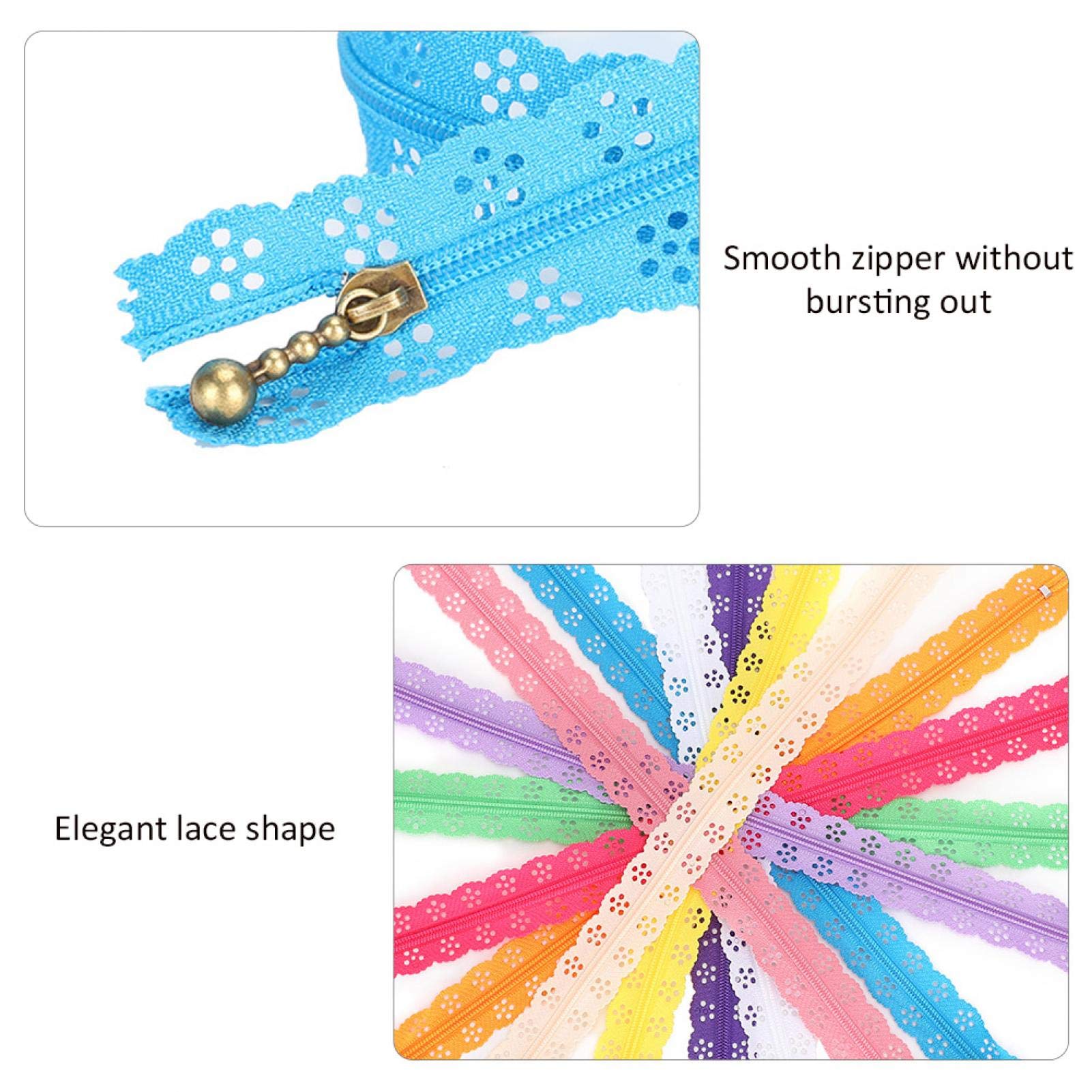 10st kant rits, volledige lengte 30cm diy nylon spoel bloem rits kant ritsen naaien accessoires kleding voor diy naaien op maat ambachtelijke bed tas