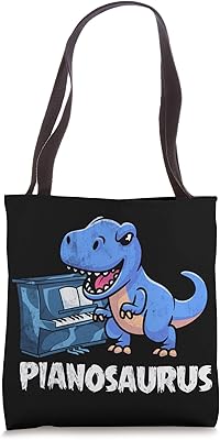 Dinosaur Pianist Classical Musician T Rex Gift Piano Tote Bag