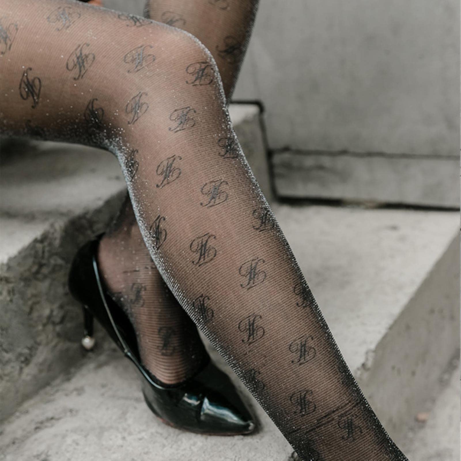 Medias Sexis Otoño e Invierno nuevos Calcetines Luminosos Letras Impresas Medias Sexis combinables para Mujer (Talla única Brillante)