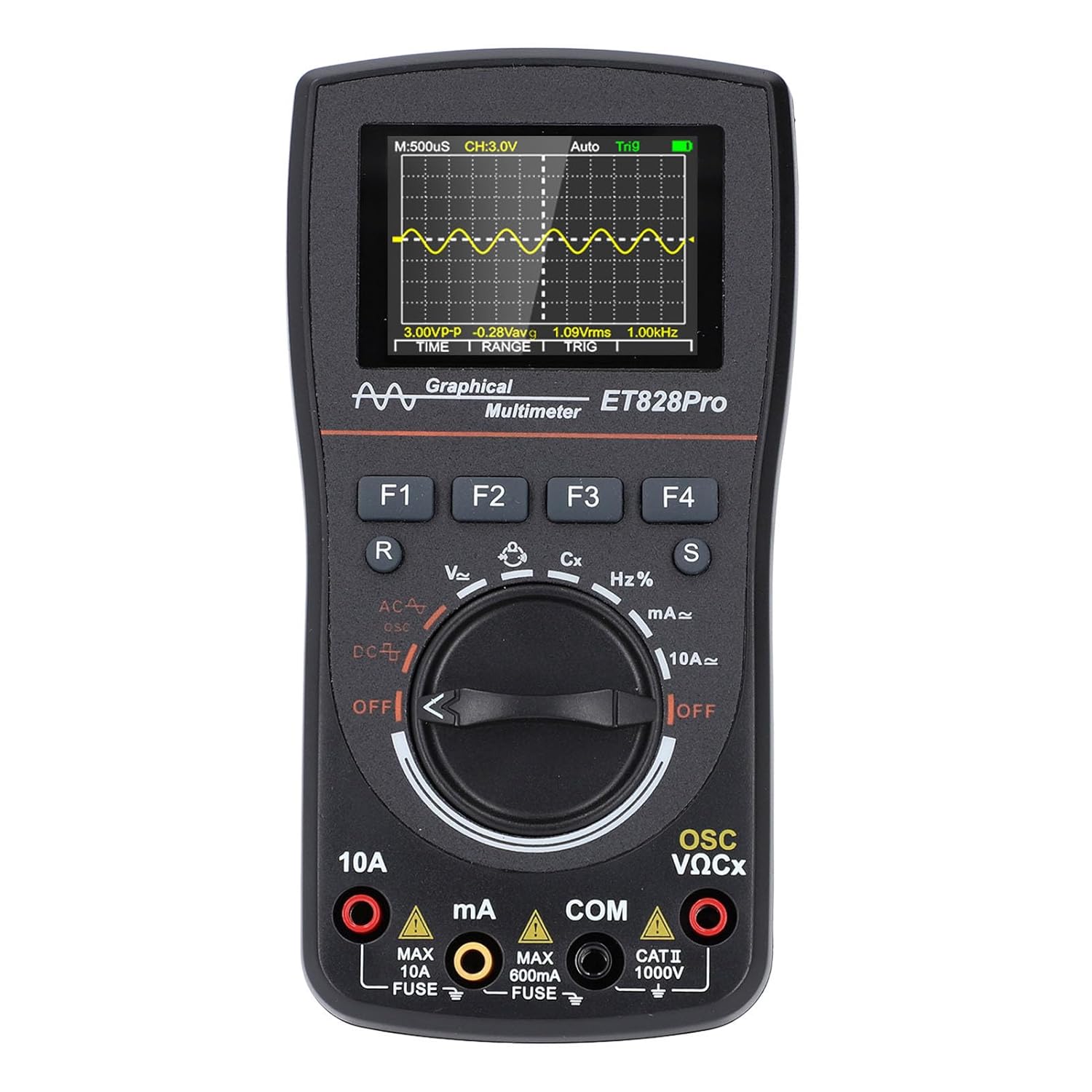 Digital Oscilloscope Multimeter, 2 in 1 Handheld Automotive Oscilloscope Multimeter for AC DC Voltage Current Test with 10MHz Bandwidth, 50Msps Sampling Rate Digital Oscilloscope Multimeter, 2 in 1 Handheld Automotive Oscilloscope Multimeter for AC DC Voltage Current Test with 10MHz Bandwidth, 50Msps Sampling Rate
