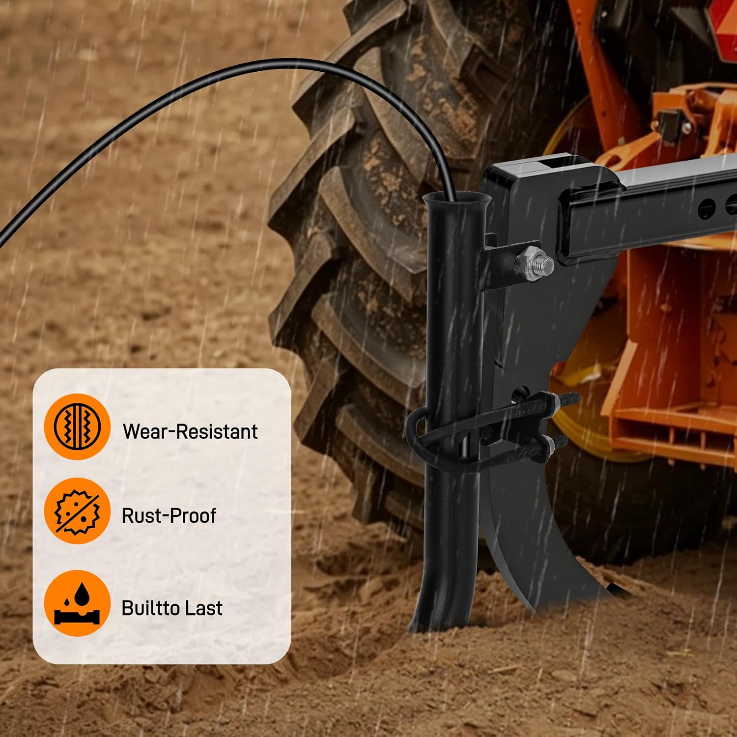 Pipe Layer Attachment Fits Hitch Mounted Ripper Trencher Accessories, Flexible Pipe Laying Tool 3-Point Lawn Tractor ATV UTV
