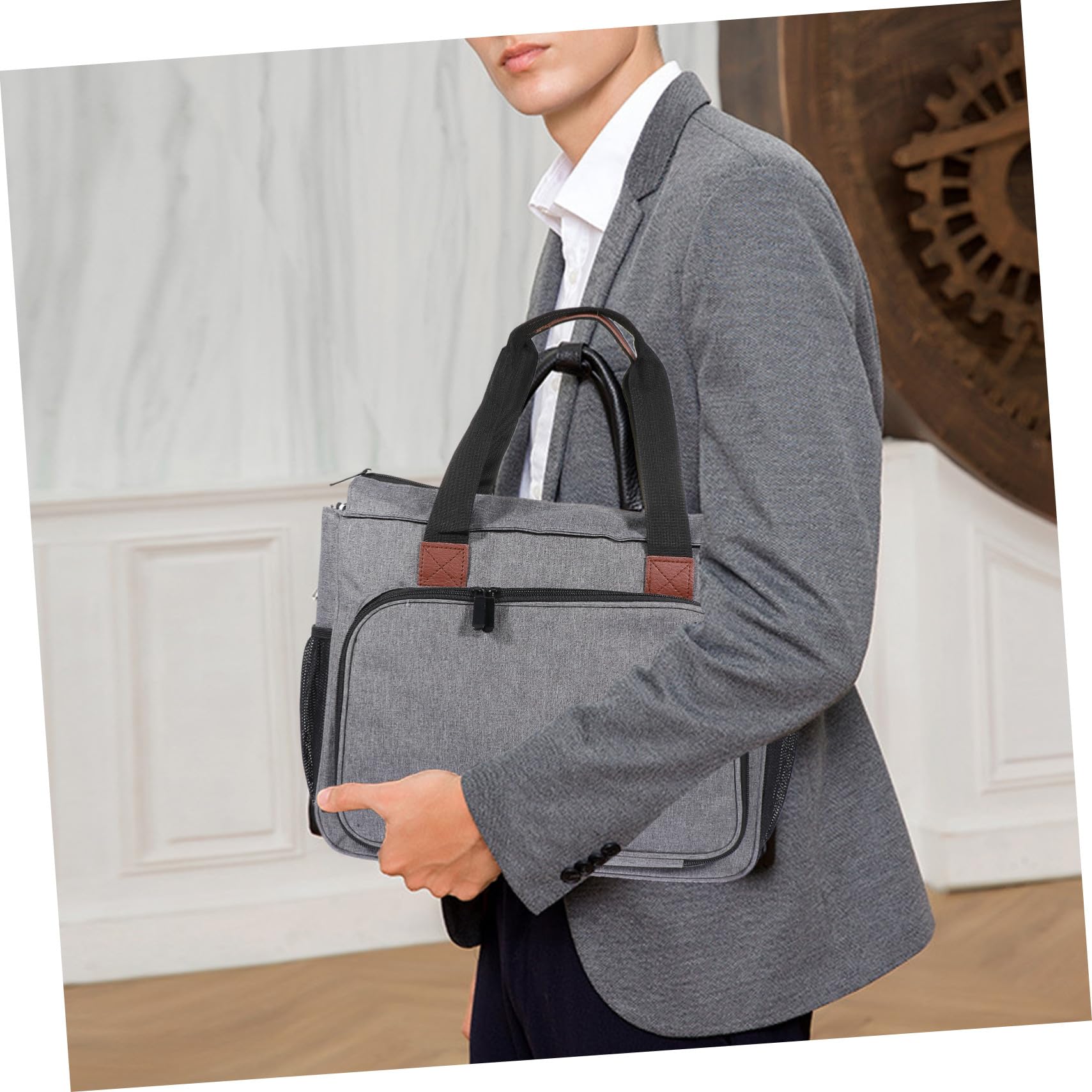 Bolsa de Almacenamiento Multifunción para Herramientas de Bordado y Costura, Gris, 1 Unidad, Portátil para Hogar y Viaje, Organizadora para Suministros de Bordado y Manualidades,