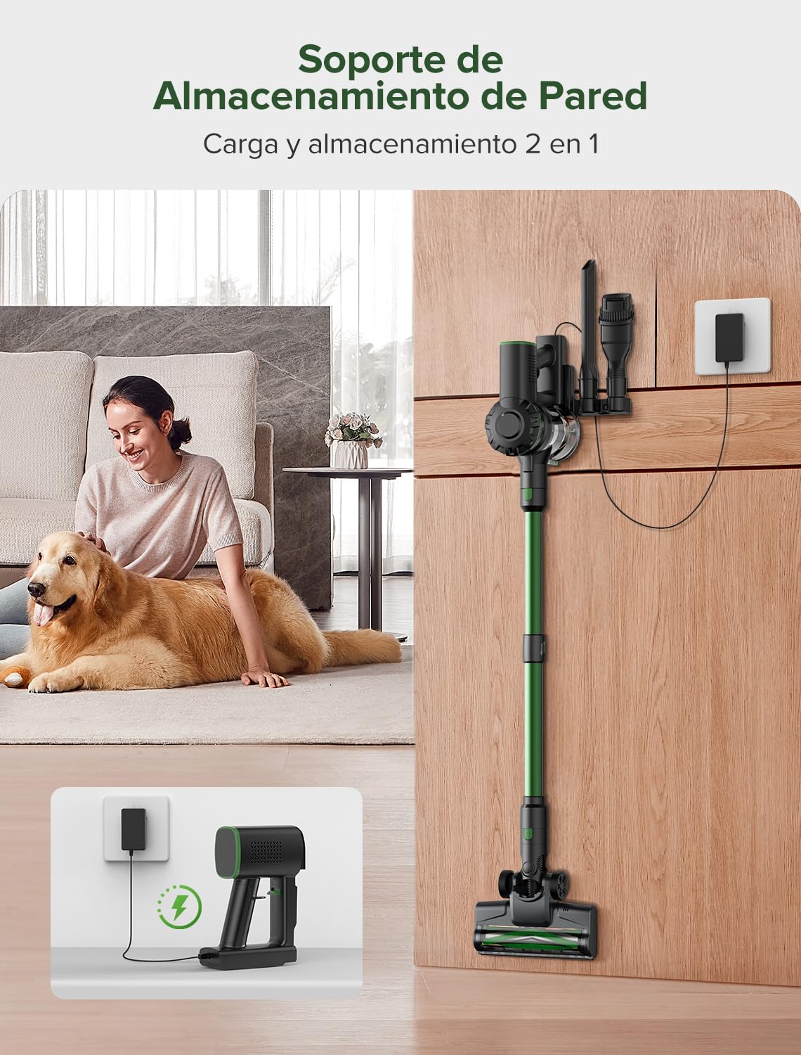 Vexilar V9PRO Aspiradora sin Cable 50KPa Potente Succión, Escoba Aspirador sin Cable 6-en-1, Aspiradora Autonomía 60 Mins,Aspirador Vertical para Pelo de Mascotas,Alfombra,Coche y Suelo