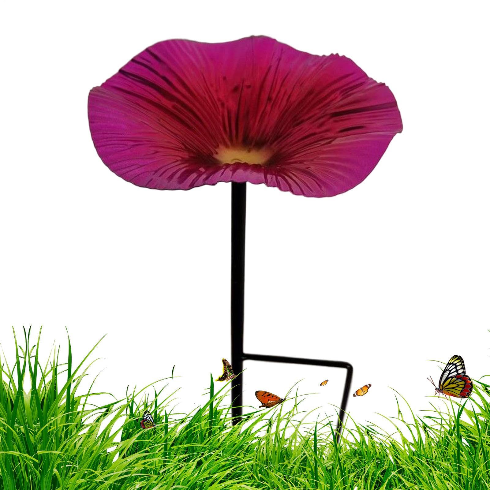 Générique Post d'alimentation du Jardin - Plateau Suspendu, Bol à | Stand en Plein air Durable avec Motif Floral, pieu décoratif pour Les célébrations du Festival Greenhouse Porch Gree