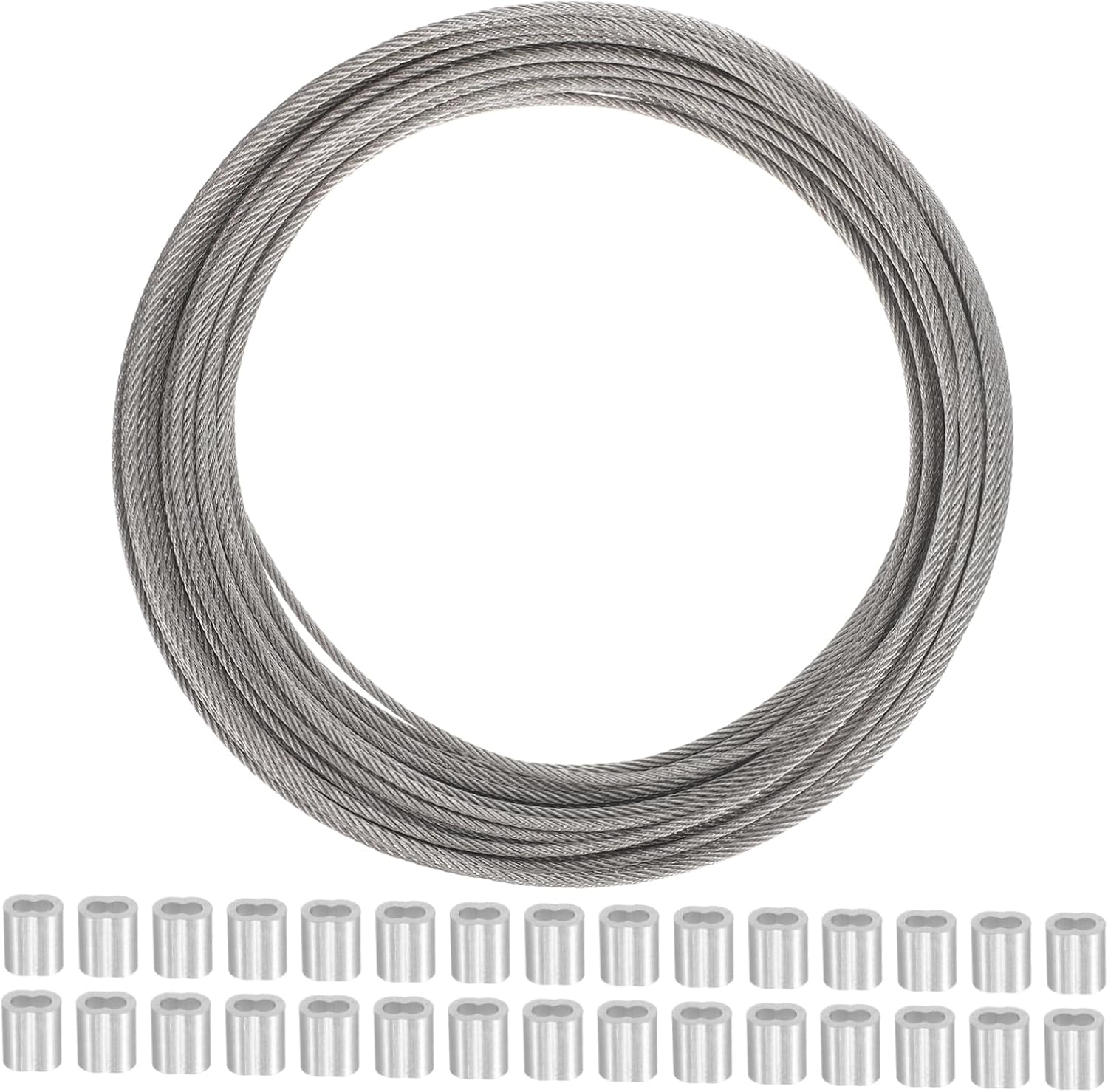 Cabilock Strong Material Wire Rope Stainless Steel Cable Crimping Sleeves Strand for Outdoor DIY