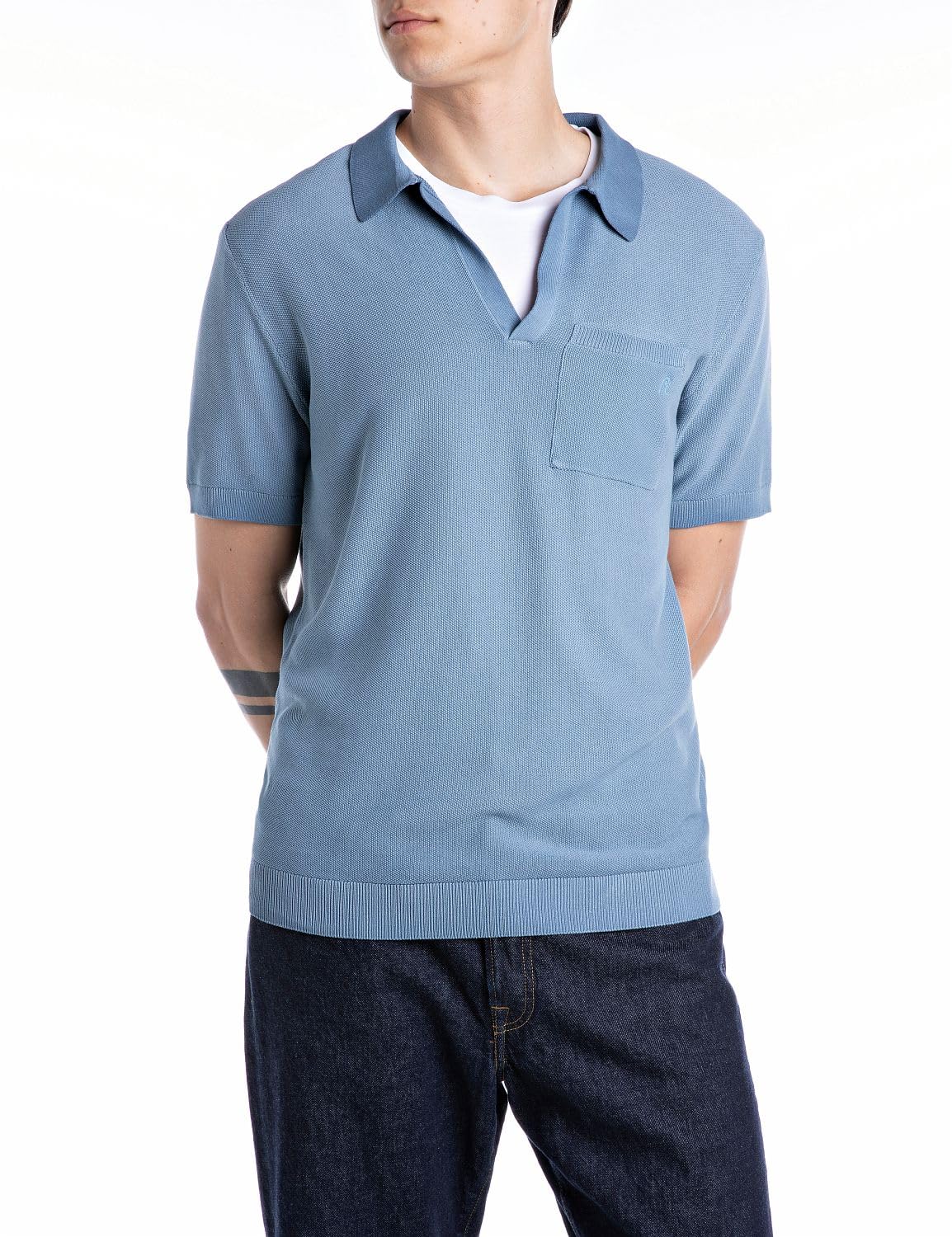 Replay chandail homme pull chaud ajusté infroissable