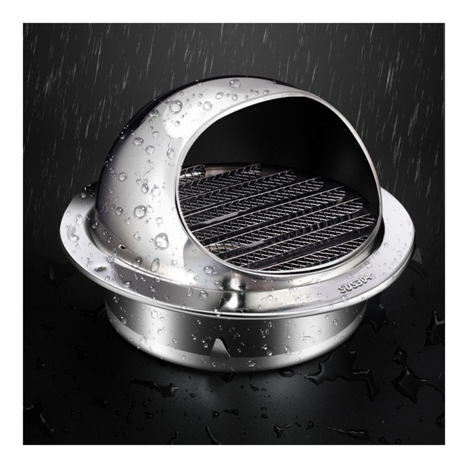 Cubierta rejilla redonda de 190mm con red antiobstrucción para ventilación exterior