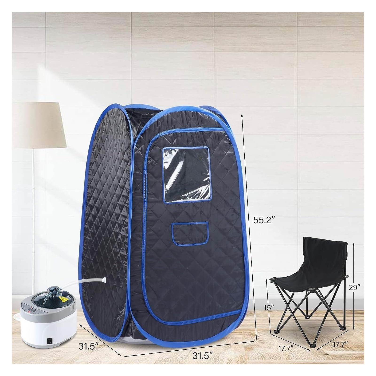 Amazon | ポータブルフルサイズスチームサウナセット、サウナスパ