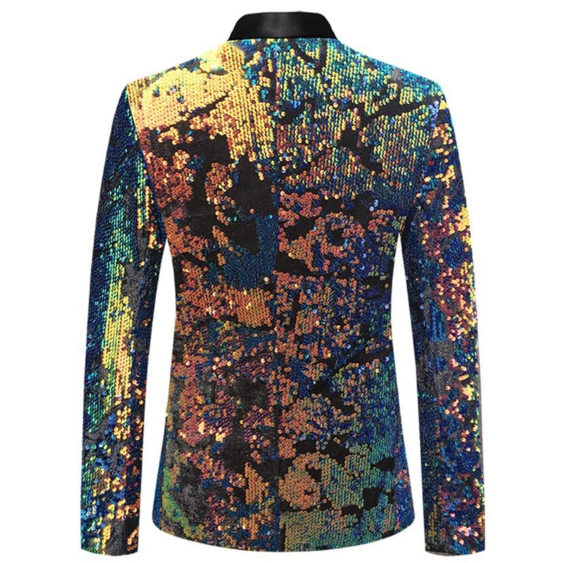 HBDesign New Men's Dress Velvet Sequin Multicolor Sparkly Men's Jackets3