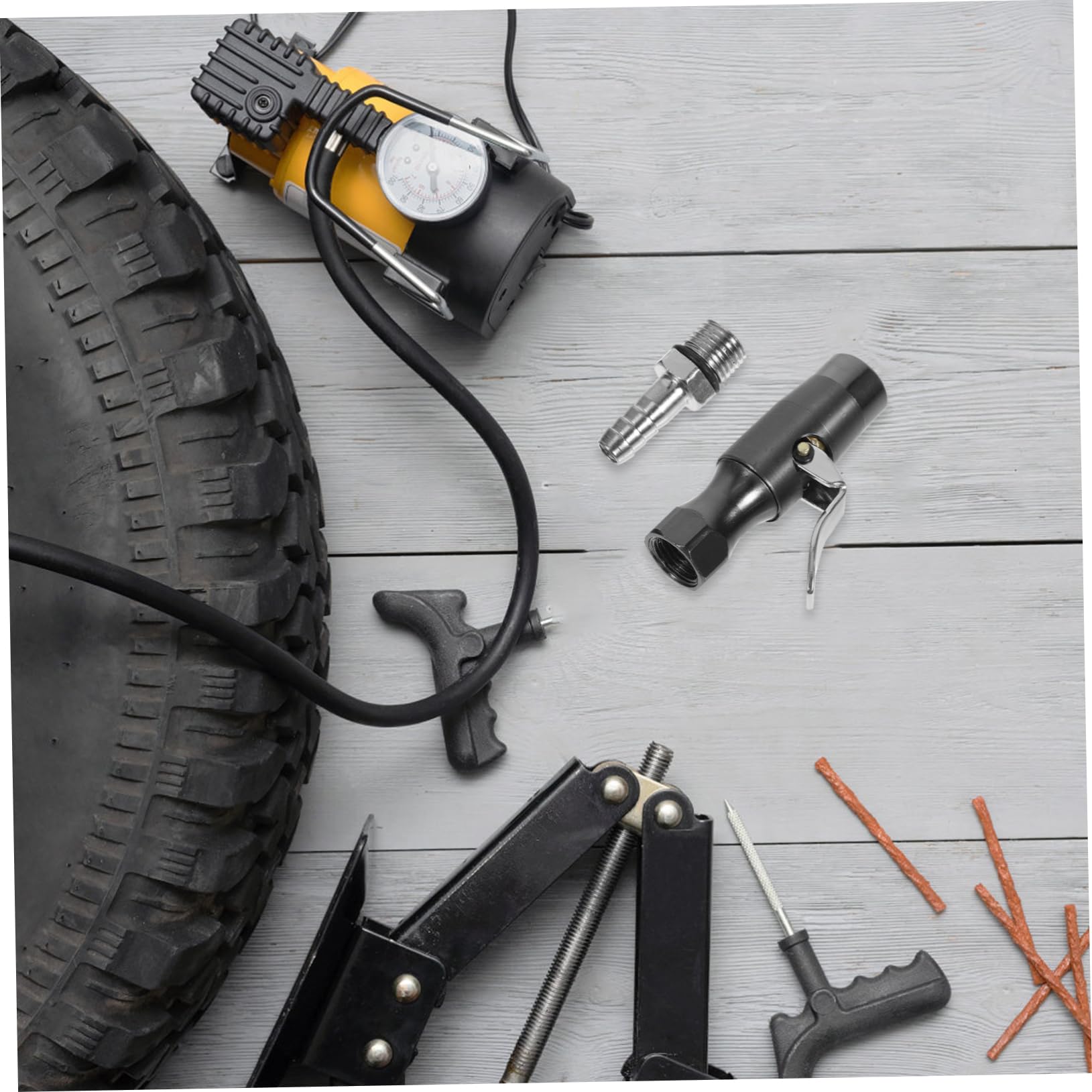ULTECHNOVO 4stücke Locking Tire Inflator Chuck Für Tragbarer Und Benutzerfreundlicher Reifenfüller Kompatibel Mit Verschiedenen Fahrzeugtypen Langlebig Und Effizient Für Notfälle