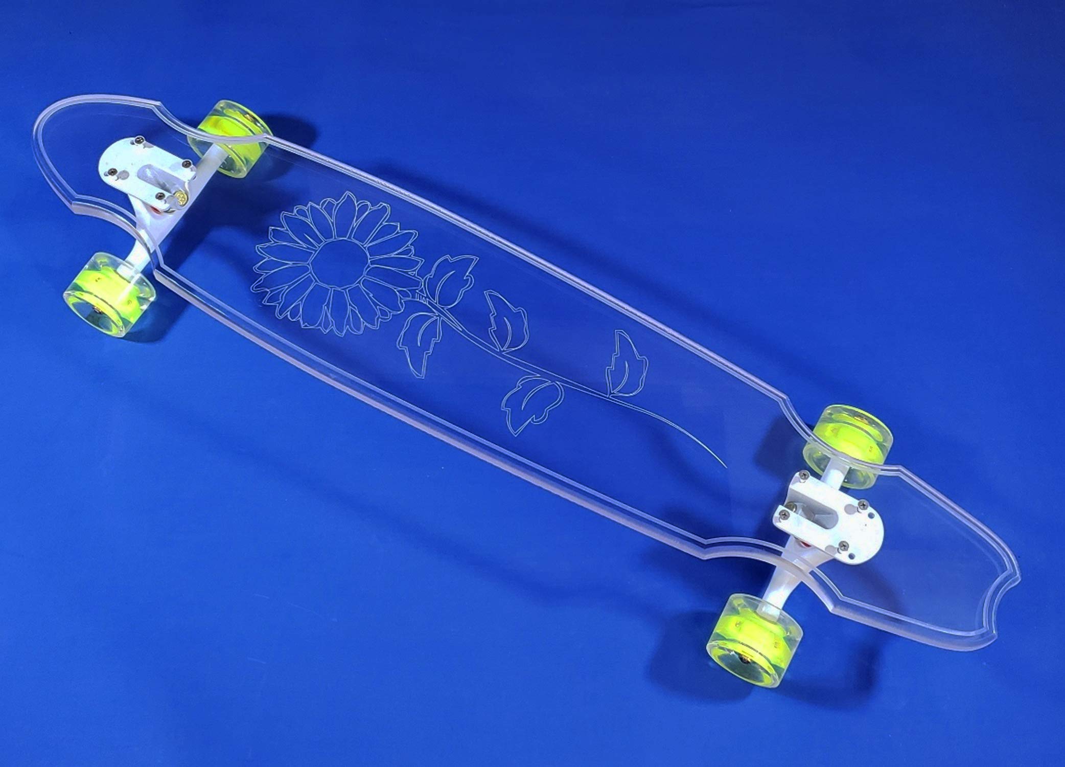 Ghost Sunflower │40Inch Wheel Cut │Clear Longboard Skateboard │Great