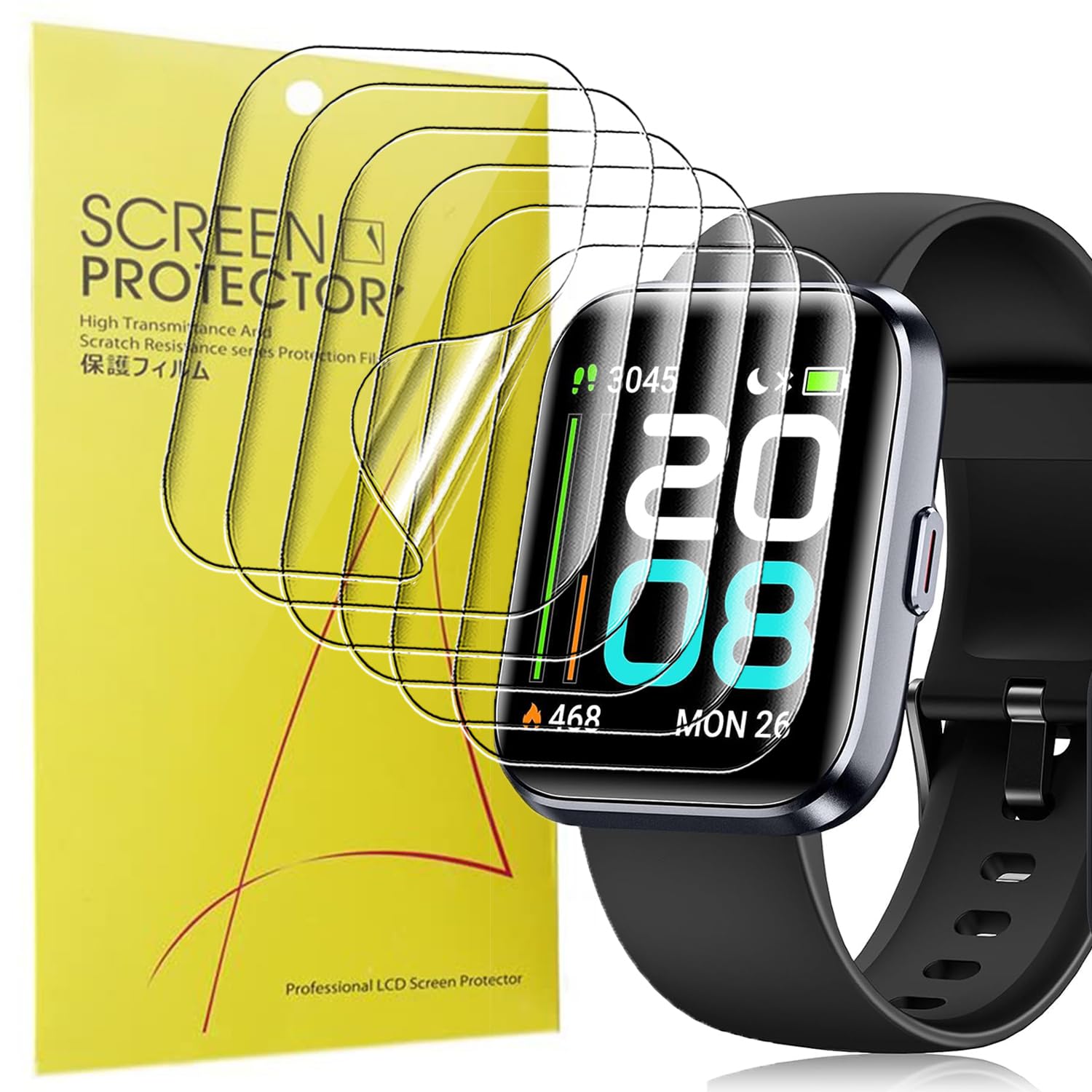 Blueshaweu Screen Protector Compatible with Quican IDW208 Plus/Tensky ID208 Plus 1.8 Inch Smartwatch, HD Clear Flexible TPU Screen Protector for Quican IDW208 Plus/Tensky ID208 Plus Smartwatch