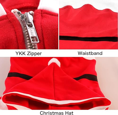 Miniatura 3 de Disfraz navideño de Papá Noel para perros extragrandes, sudaderas con capucha, Labrador Rottweiler, gran danés, rojo, 4XL