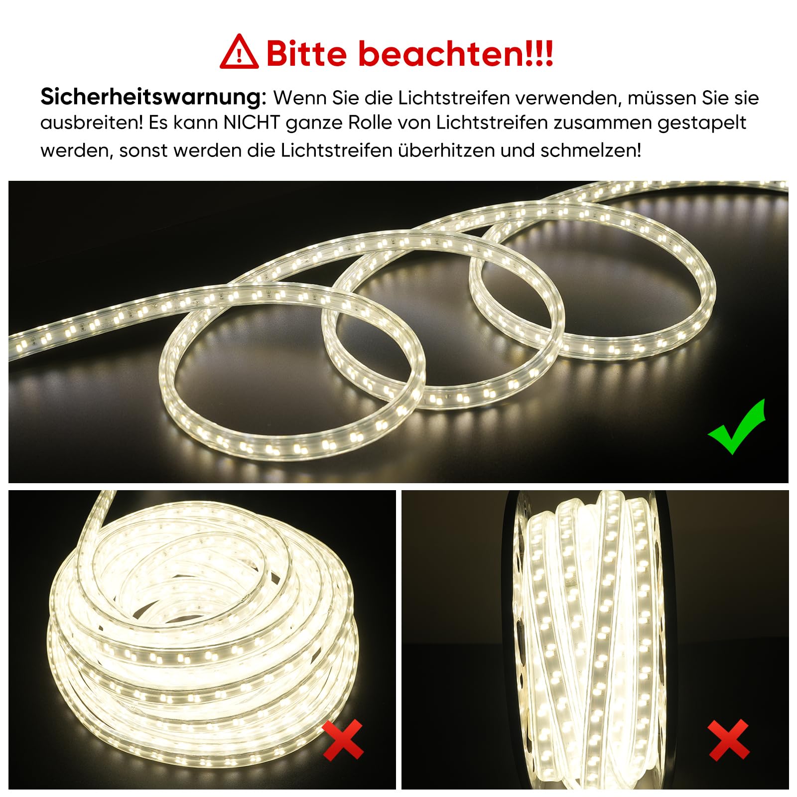 Shine Decor LED Arbeitsleuchte 25m 350W 42500lm IP65 Wasserfest Ausziehbar auf 50m Neutralweiß 4000K