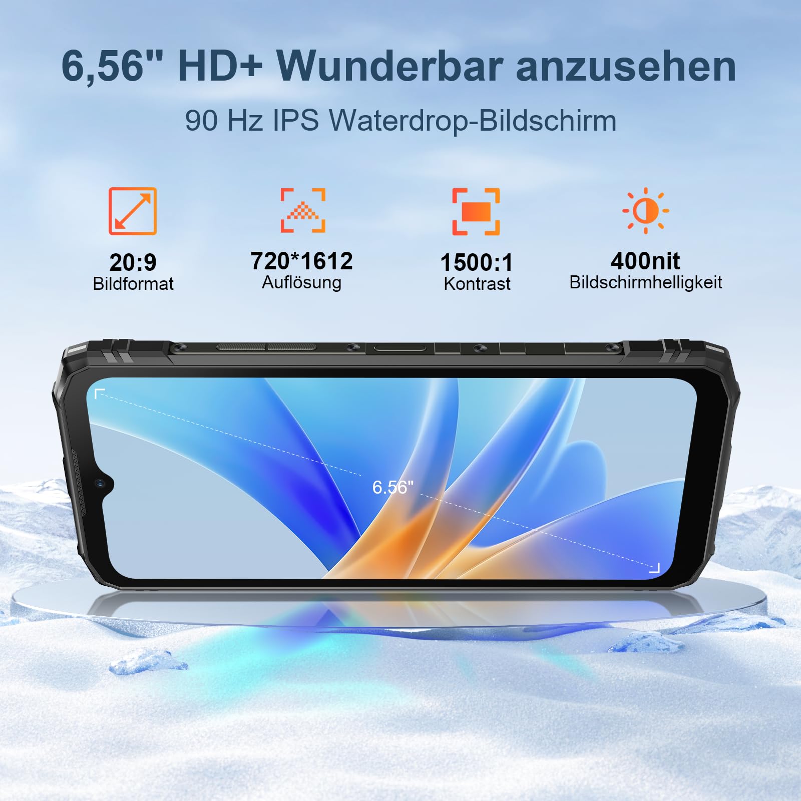 DOOGEE Blade 10 Outdoor Smartphone – Android 14, 9GB+128GB, 6,56 Zoll, IP68, 5150 MAh, Ultradünn, Für Abenteuer