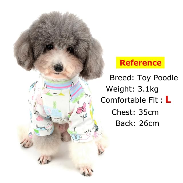 Foto 3 de 8 de Zunea Mono Pijamas para Perro Pequeño Ropa de Algodón Suave Rompers de Dormir de Cuatro Patas Pijamas…