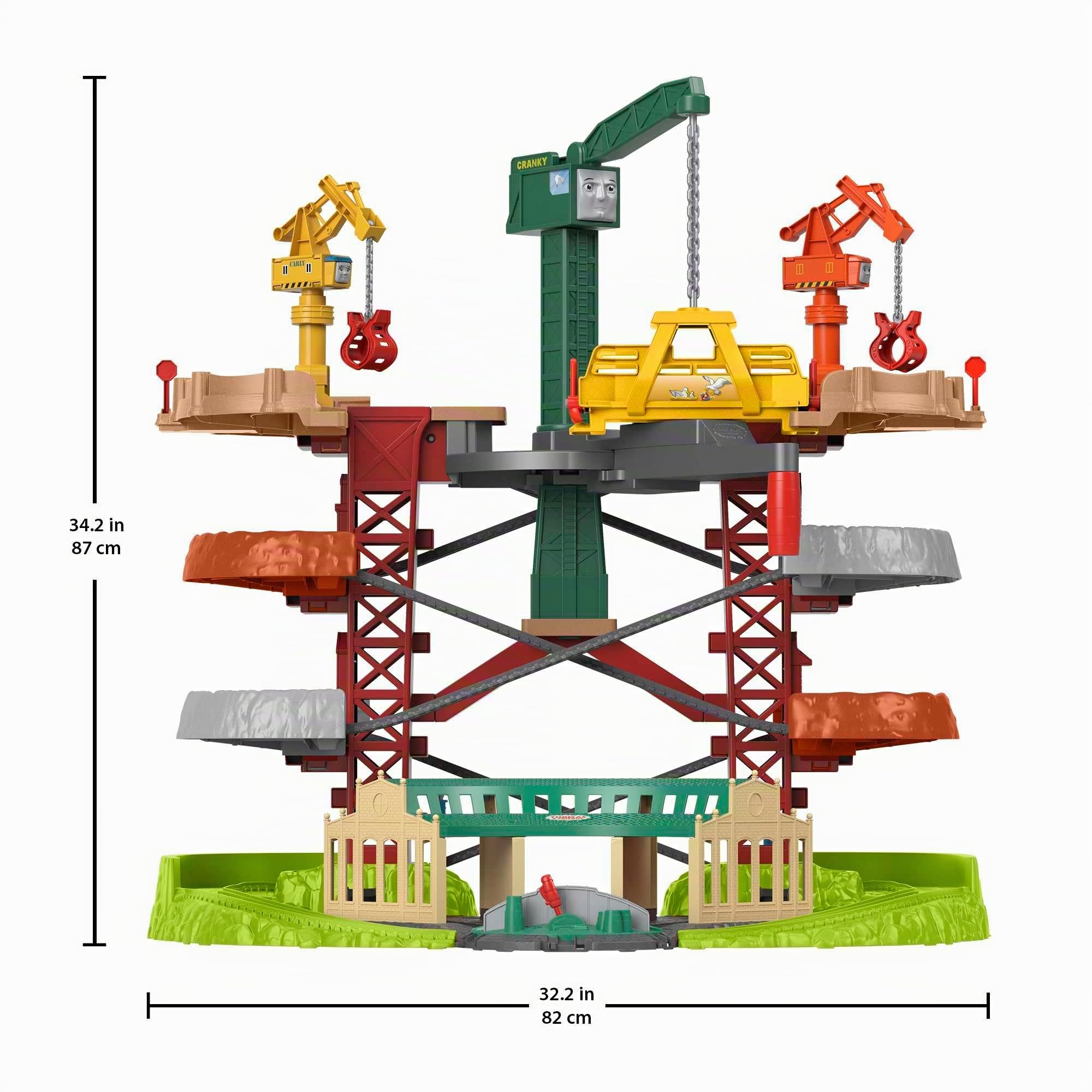 Thomas & Friends - Megatorre di Sodor, playset con pista multinivello e trenino motorizzado inclusi, con i luoghi e personaggi dello show, giocattolo per bambini +3anni, GXH09