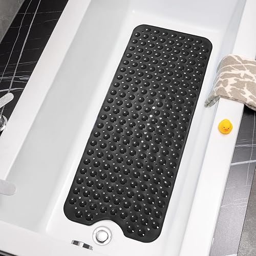 Miniatura 1 de Tree Bud - Tapetes de bañera antideslizantes para bañera de 39 x 16 pulgadas, tapete de ducha extra largo, tapete de baño lavable a máquina, sin BPA