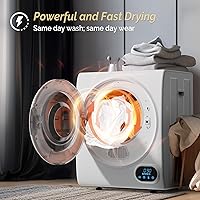 Vista 4 de ROVSUN Juego de lavadora completamente automática de 17.6 libras y secadora de ropa portátil de 1.5 pies cúbicos, juego combinado de lavadora