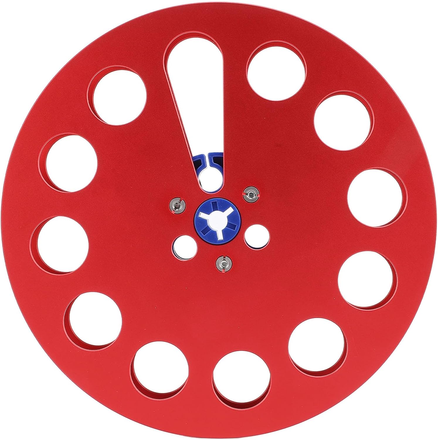 1/4 7 Inch Empty Tape Reel, Aluminum Alloy Universal Open Sound Tape Empty Reeling for Reel for ReVoxs Studer Recording, Cord Reeling Enhanced Experience (Red)