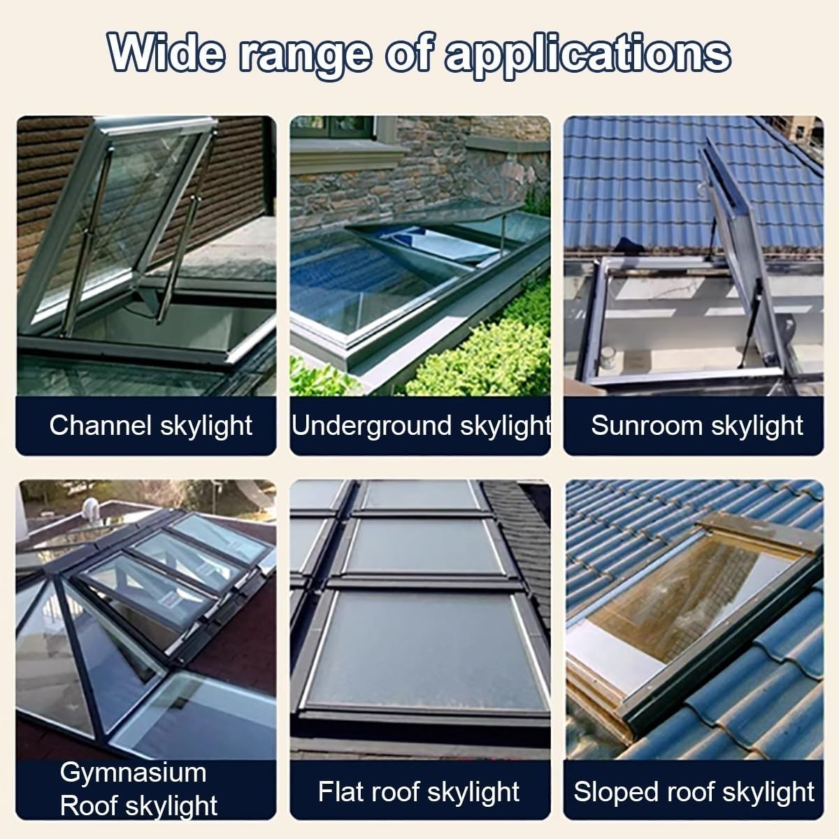 Customizable Aluminum Alloy Skylight Roof Window (90x90cm) with Tempered Glass, Metal Handle - Ideal for Attic, Basement, Shed, Hand Operated Design