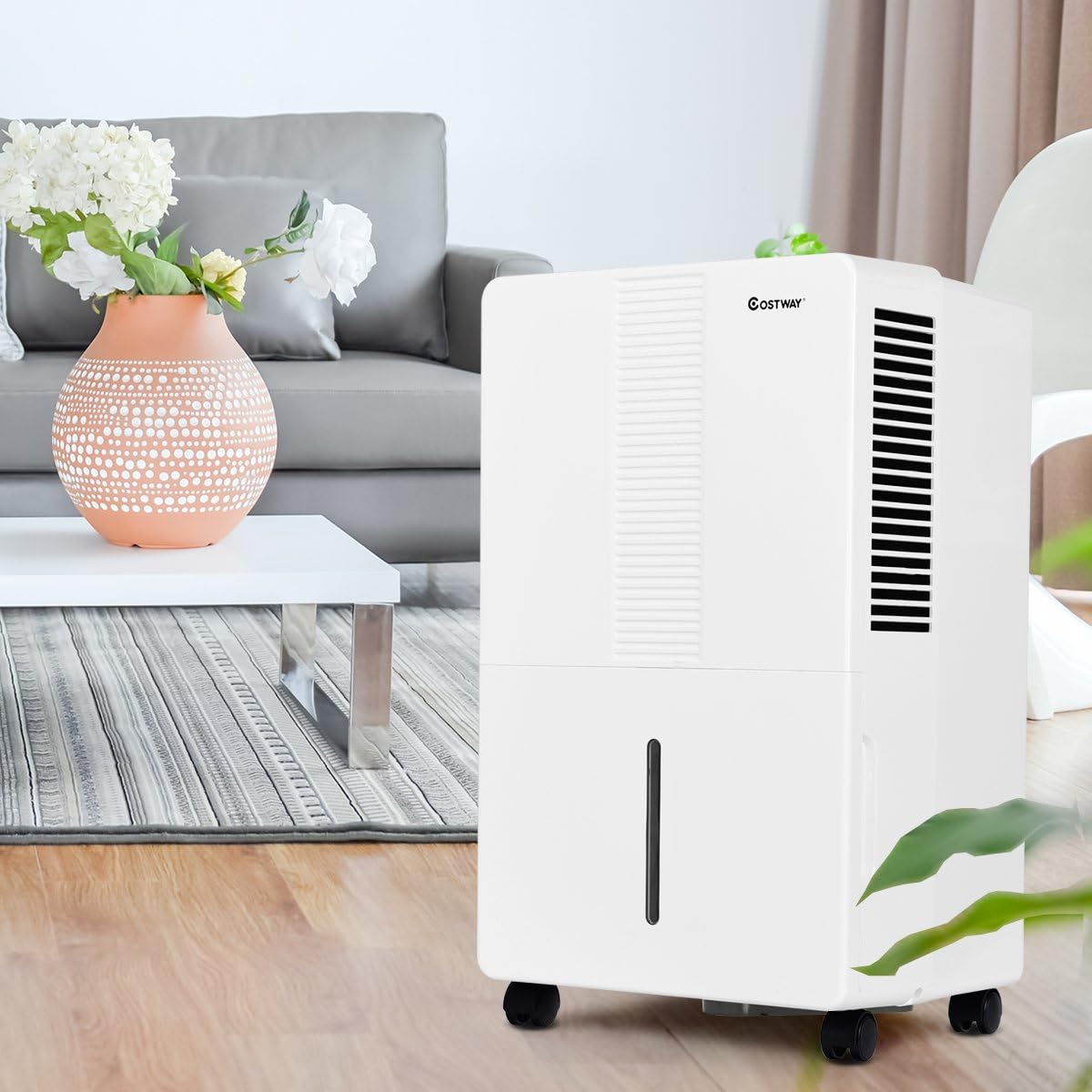 4500 Sq. Ft Portable Dehumidifier, New 50 Pint-2019 DOE ( Previous 70 Pint), Ultra Quiet Operation Efficiently Prevent Mold and Mildew, Multiple Modes for Medium to Large Rooms and Basement, White