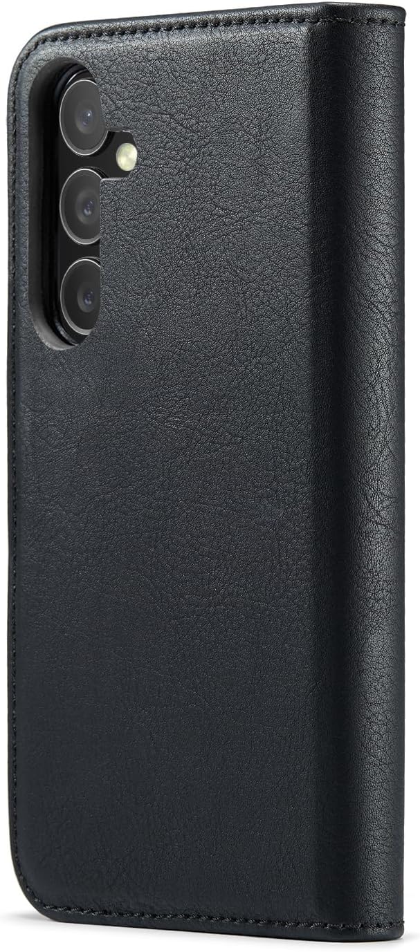 Asuwish Phone Case for Samsung Galaxy A15 5G/4G Wallet Magnetic Detachable Cell Cover with Tempered Glass Screen Protector Flip Card Holder Slot A 15 G5 15A Women Men Girls Purse Mobile Folio Black