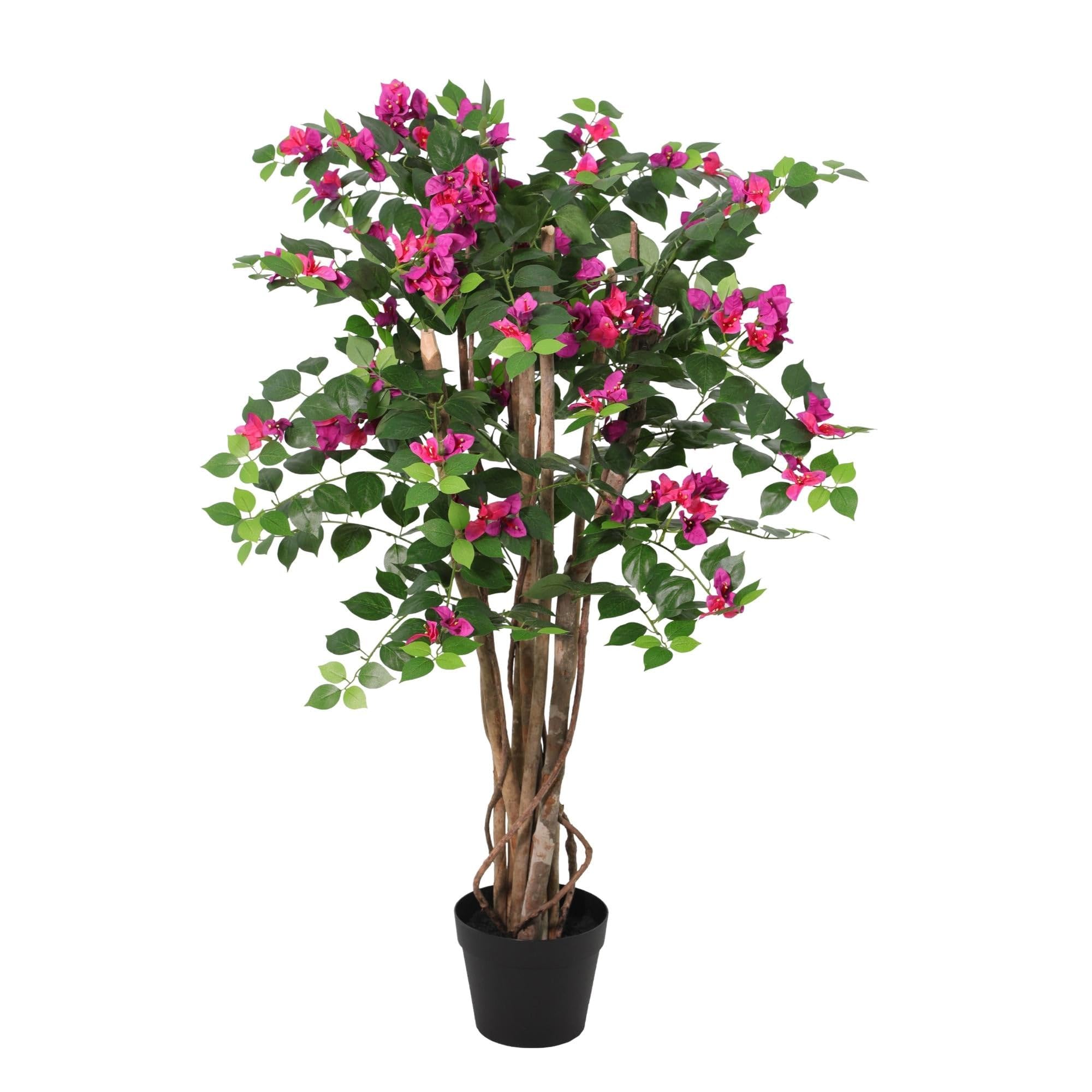 Bougainvillier artificiel 120 cm arbre décoratif en fleurs en pot