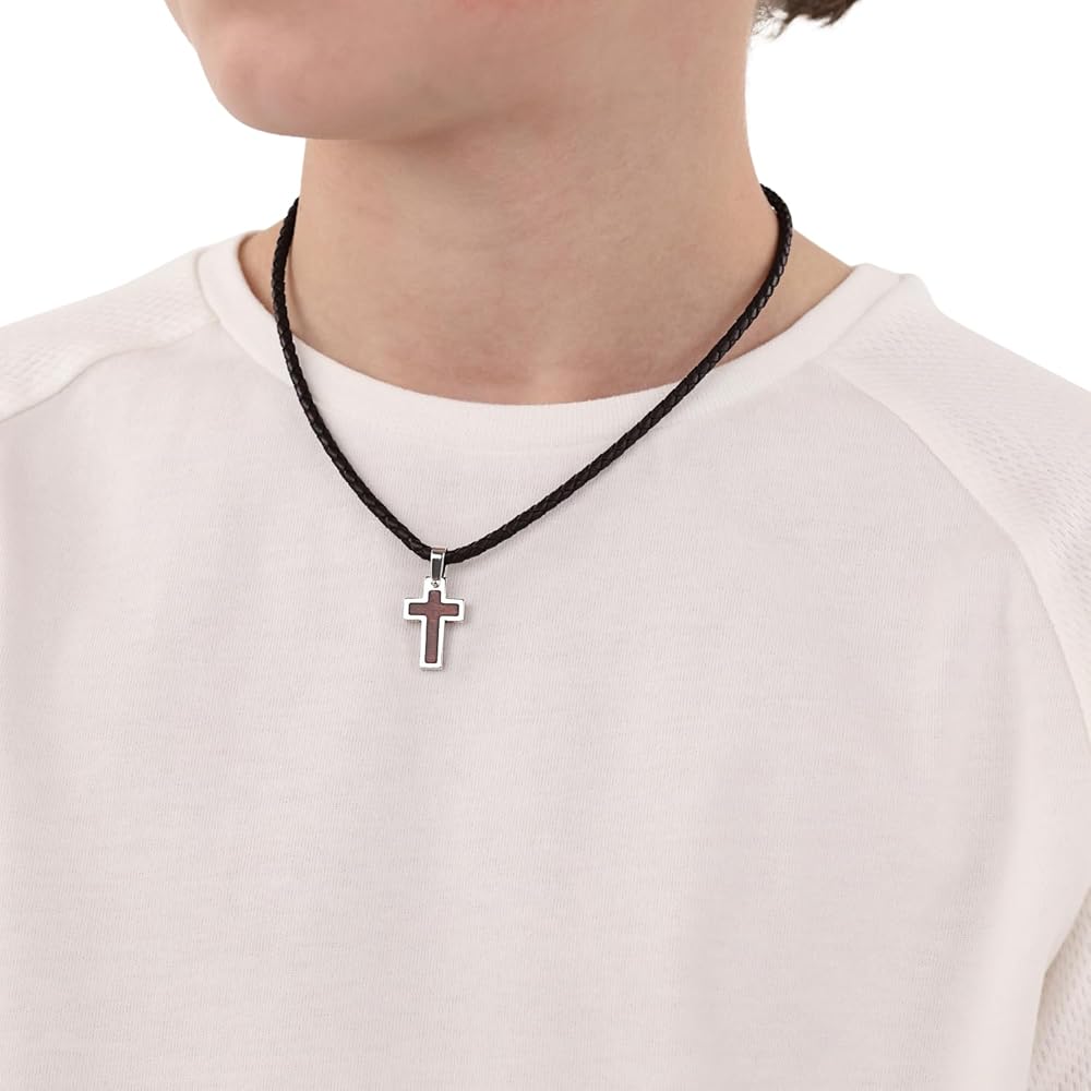 Collana Croce Argento 925 Per Bambini Collana Croce Argento 925 Per Ragazzi - Ciondolo 17mm Con Catena 40cm, Con Astuccio Collana Croce Ragazzi - Foto 6